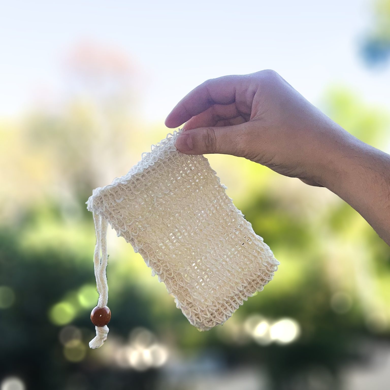 Saco exfoliante de sisal para jabón sólido - Imagen 4