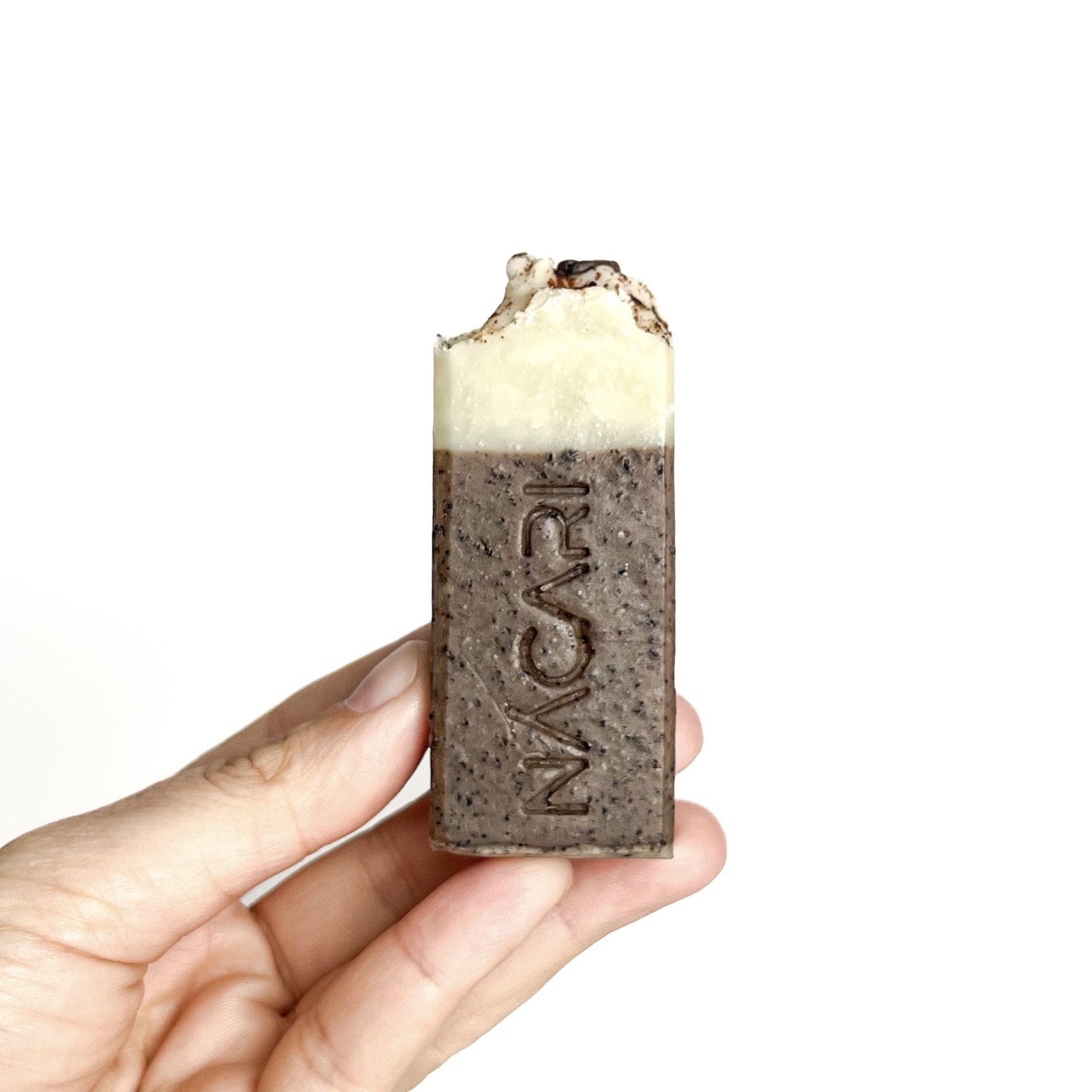 Cappuccino: exfoliante jabonoso sólido de aceite de oliva y coco - Imagen 2