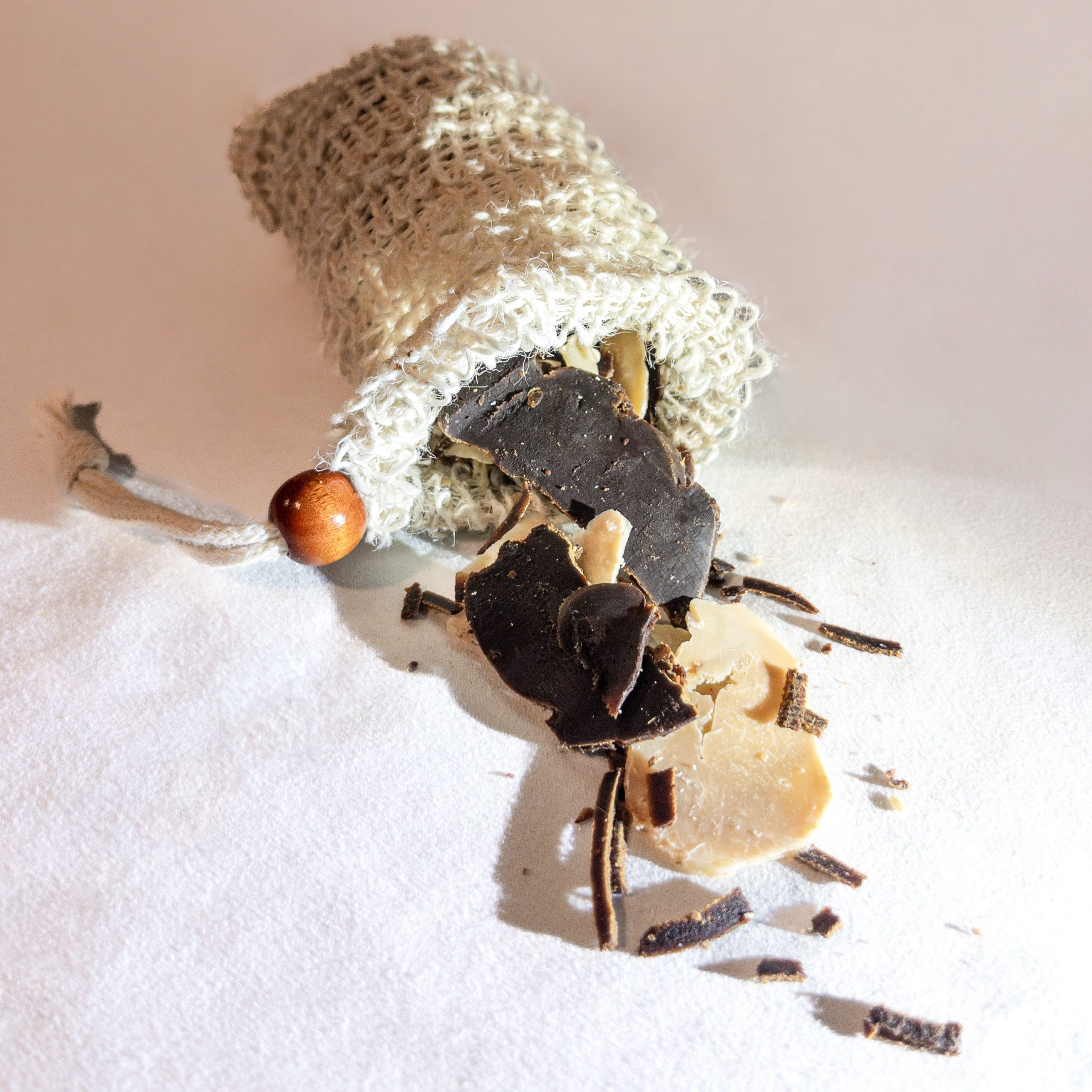 Zero residuo: saco exfoliante de sisal relleno de 150 gramos de jabón - Imagen 4