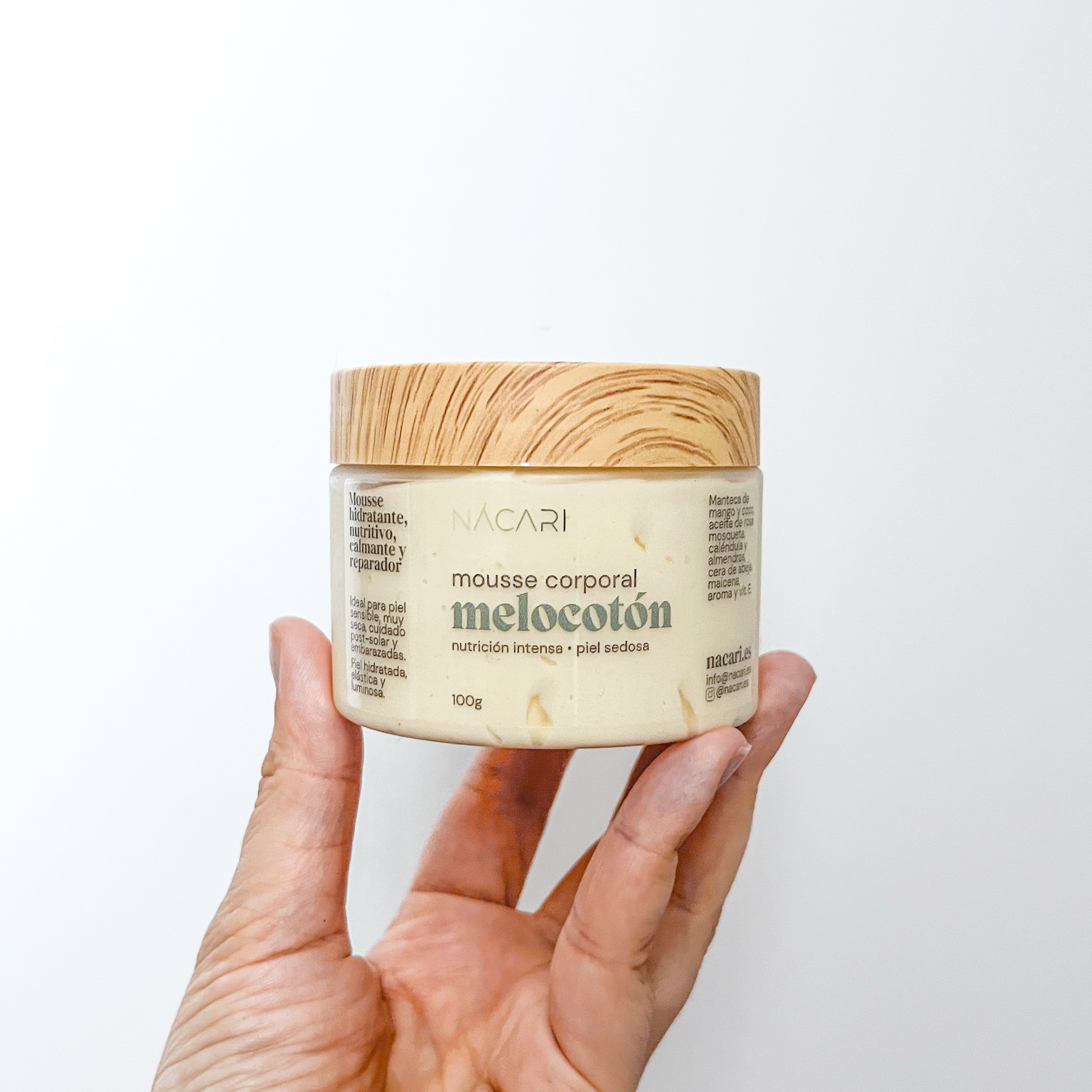 Regênere: mousse corporal de melocotón